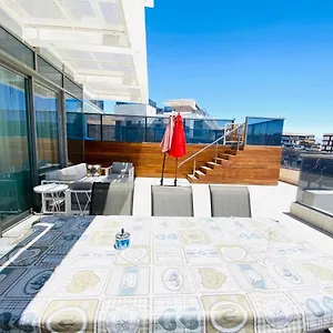 דירה Stunning Penthouse With Sea Views And Private Heated Pool, אילת